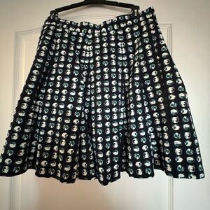 Banana Republic Black and White Skater Skirt